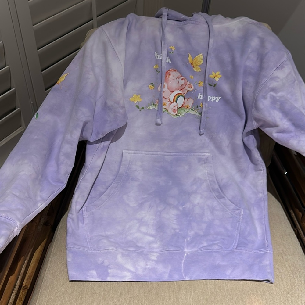 Limited Edition care bear hoodie sweatshirt in a beautiful lilac colour.